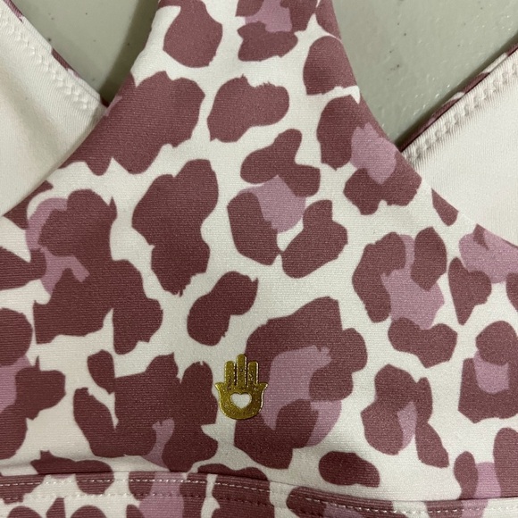 Spiritual Gangster Studio T Back Sports Bra Desert Leopard Print Size XS - Picture 7 of 10